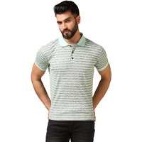 Toplot Men's Regular Fit Half Sleeve Casual Polo T-Shirt (Lining-Polo-5166-Pista-S)