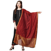 Gosriki Women's Cotton Straight Kurta With Palazzo & Dupatta (Kpzd-Cot-10100-Black_M-Go_Black_Medium)