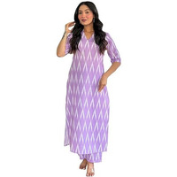 Gosriki Women's Rayon Viscose Straight Printed Kurta With Pant (Demeter Onion-Vks03-Gs_Xl_Lavender_X-Large)
