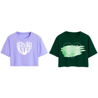 Toplot Tops For Women || Western Tops For Woman Stylish || Crop T-Shirt Western Pack Of 2 (Combo-Top-5256-Prl-Olv-Xl)