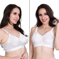 Trylo Riza Cottonfit Bra Combo Pack White & White 34 C - Cup - Pack Of-2