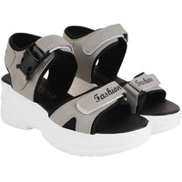 Shoetopia Girls Live Grey Sandal - 7 Uk (Girls-Live-Grey)