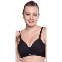 Trylo Women's Non-Wired Bra (Shapi_Black_38E)