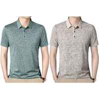 Toplot T Shirt For Men || Men Casual T-Shirt || Regular Fit || Printed Polo (Printed-Polo-5218-Green-Grey-Xxl)