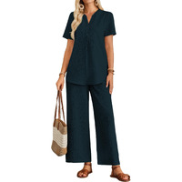 Toplot Casual Wear Pant Top Set || Fancy Co-Ord Set ||Coord Sets For Women (Pop-Coord-5250-Teal-Xs)