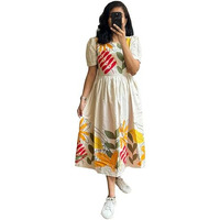 Gosriki Women's Rayon Anarkali Printed Kurta (Oyshe Cream-Gs_Xl_Cream_X-Large)
