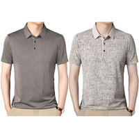 Toplot T Shirt For Men || Men Casual T-Shirt || Regular Fit || Printed Polo (Printed-Polo-5218-Brown-Grey-L)