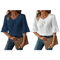 Toplot Fashion Women Tops || Shirt For Woman || Trendy Top For Women || Western Tops For Woman Stylish || Value Pack (Pop-Tshirt-5231-Teal-White-M)
