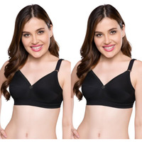 Trylo Namrata Bra Combo-38-Black-C-Cup - Pack Of-2