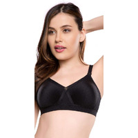 Trylo Women's Non-Wired Bra (Alpa_Black_34H)