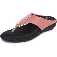 Ortho Joy Fancy Doctor Slippers | Stylish Chappal For Women | Comfortable Flat Sandals For Women Stylish (Light Pink)