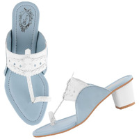 Shoetopia Women's Kh-4433 Blue Heeled Sandal-7 Kids Uk (Kh-4433-Blue)-Eu40