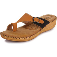 Ortho Joy Women's Extra-Soft Doctor Ortho Slippers (Brown, Tan)