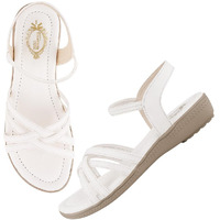 Shoetopia Women's Snd-1080 Flat Sandal-7 Kids Uk (Snd-1080-White)-Eu40
