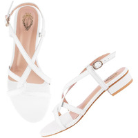 Shoetopia Women's Snd-179 Heeled Sandal-8 Kids Uk (Snd-179-White)-Eu41