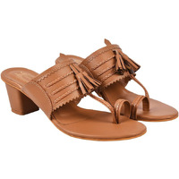 Shoetopia Women's Suede Sandal/Tan /Eu39 / Uk6