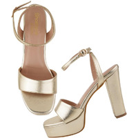 Shoetopia Women's Heeled Sandal-3 Kids Uk (Girls-Cake-Golden)-Eu36