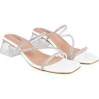 Shoetopia Women's Flat Sandal/White /Eu39 / Uk6