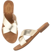 Shoetopia Women's Flat-736 Flat Sandal-4 Kids Uk (Flat-736-Golden)-Eu37