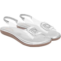 Shoetopia Women's Platform Heel Sandal-Eu38 /Uk5 /Silver