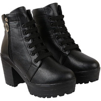 Shoetopia Girls Bt-Paris Black Ankle Boot - 5 Uk (Girls-Bt-Paris-Black)