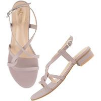 Shoetopia Women's Snd-179 Flat Sandal-4 Kids Uk (Snd-179-Mauve)-Eu37