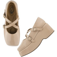 Shoetopia Stylish Solid Buckle Detailed Beige Pumps For Women & Girls /Eu41