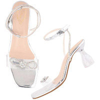 Shoetopia Stylish Embellished Rhinstone Detailed Heels For Women & Girls /Eu39