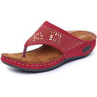 Ortho Joy Women's Comfortable Fancy Slippers [Cherry]