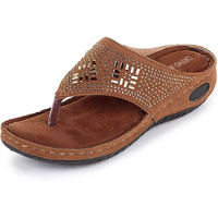 Ortho Joy Women & Girl Tan Slipper - 7 Uk