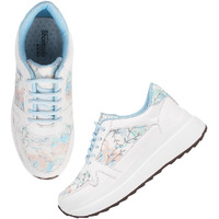 Shoetopia Women's Flat Sneakers Blue,7 Uk