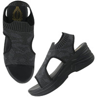 Shoetopia Women's Sandal-6 Kids Uk (Nazi-Black)-Eu39