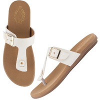 Shoetopia Solid White Flats For Women /Eu42