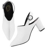 Shoetopia Croco Print Stylish Pointed Toe White Pumps For Women & Girls-Eu36