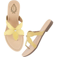 Shoetopia Casual Casual Yellow Flats For Women & Girls /Eu39