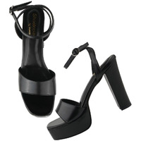 Shoetopia Women's Heeled Sandal-3 Kids Uk (Cake-Black)-Eu36