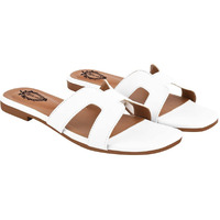 Shoetopia Women's Block Heel Sandal/White /Eu37 / Uk4