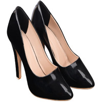 Shoetopia Women's Slip-On Pumps Black /Eu35 / Uk2