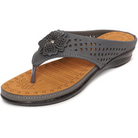 Ortho Joy Women's Doctor Orthopedic Soft Slippers - Grey