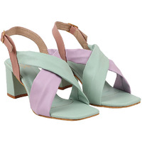 Shoetopia Women's Casual Comfortable Fashion Heel Sandal, Sonam-Green-Eu36