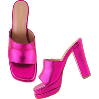 Shoetopia Women's Heeled Sandal-3 Kids Uk (Hippo-Magenta)-Eu36