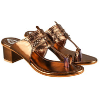 Shoetopia Girls Kh-5555 Copper Heeled Sandal - 7 Uk (Girls-Kh-5555-Copper)
