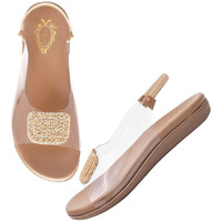 Shoetopia Women's Girls-Snd-154 Flat Sandal-7 Kids Uk (Girls-Snd-154-Beige)-Eu40