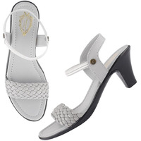 Shoetopia Women & Girls Stylsih Grey Kitten Heels /Eu41