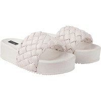 Shoetopia Women And Girls White Flatform Heel Sandal