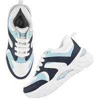 Shoetopia Women's Casual Walking Navy Blue Sneakers || Comfortable Lightweight Lace Comfy Travel & College Eu39