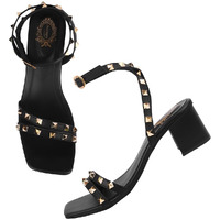 Shoetopia Women's Heel-504 Heeled Sandal-8 Kids Uk (Heel-504-Black)-Eu41