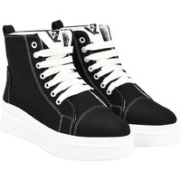 Shoetopia Women's Canvas Sneakers | Light Weight & Comfortable With Cushioned Footbed | Stylish Shoe Sneakers For Women Black-Eu37