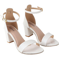 Shoetopia Girls Girls-Hn-1550 White Heeled Sandal - 6 Uk (Girls-Hn-1550-White)