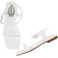 Shoetopia Women's Snd-116 White Flat Sandal-4 Kids Uk (Snd-116-White)-Eu37